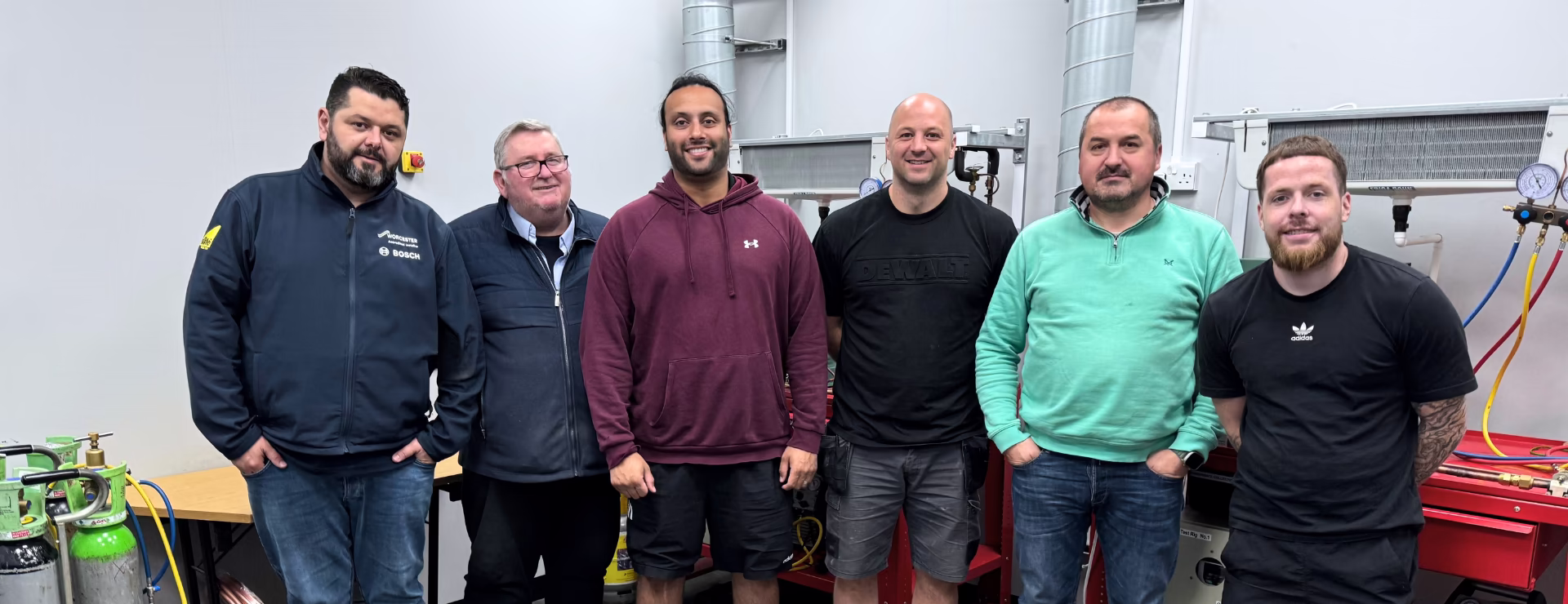 A Logic4training refrigeration class after completing their f-gas training at the Northolt centre