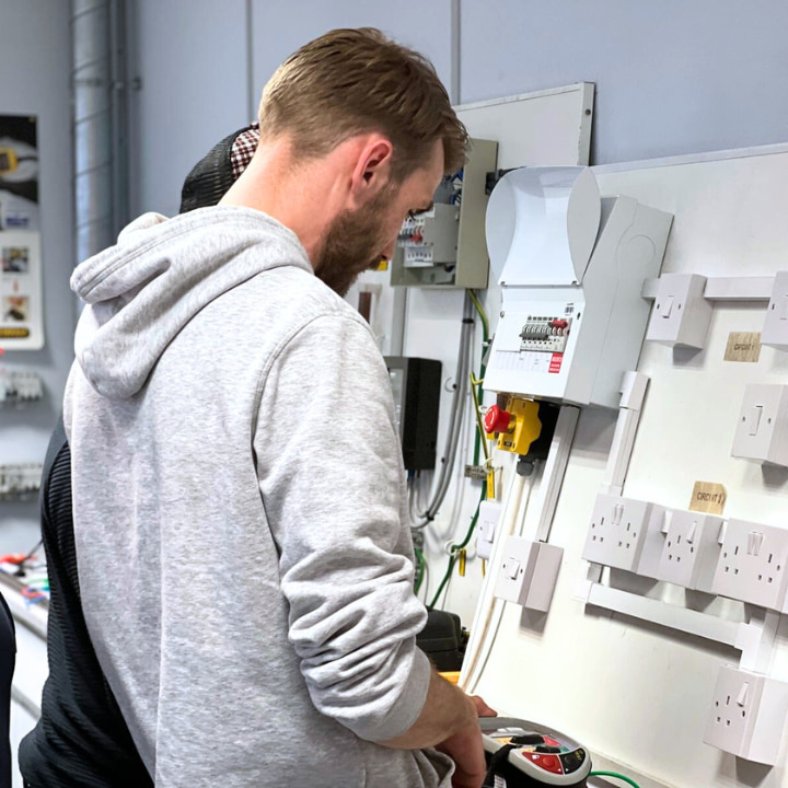 A Part P student completing their training at Logic4training