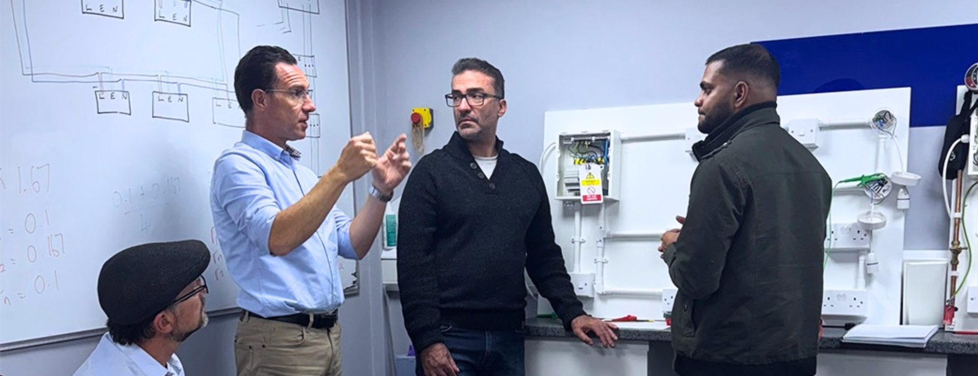 Electrician class training to reach a point where they can register with a competent person scheme