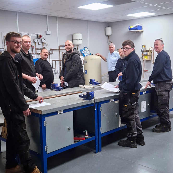 Plumbers at Logic4training completing the Legionella course for operatives