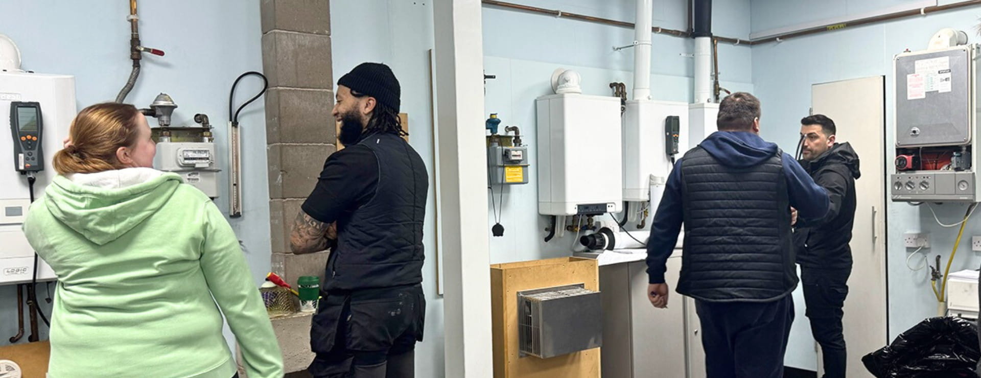 gas students in workshop completing their gas managed learning programme