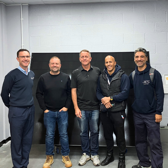 Solar PV class after finishing their solar pv course