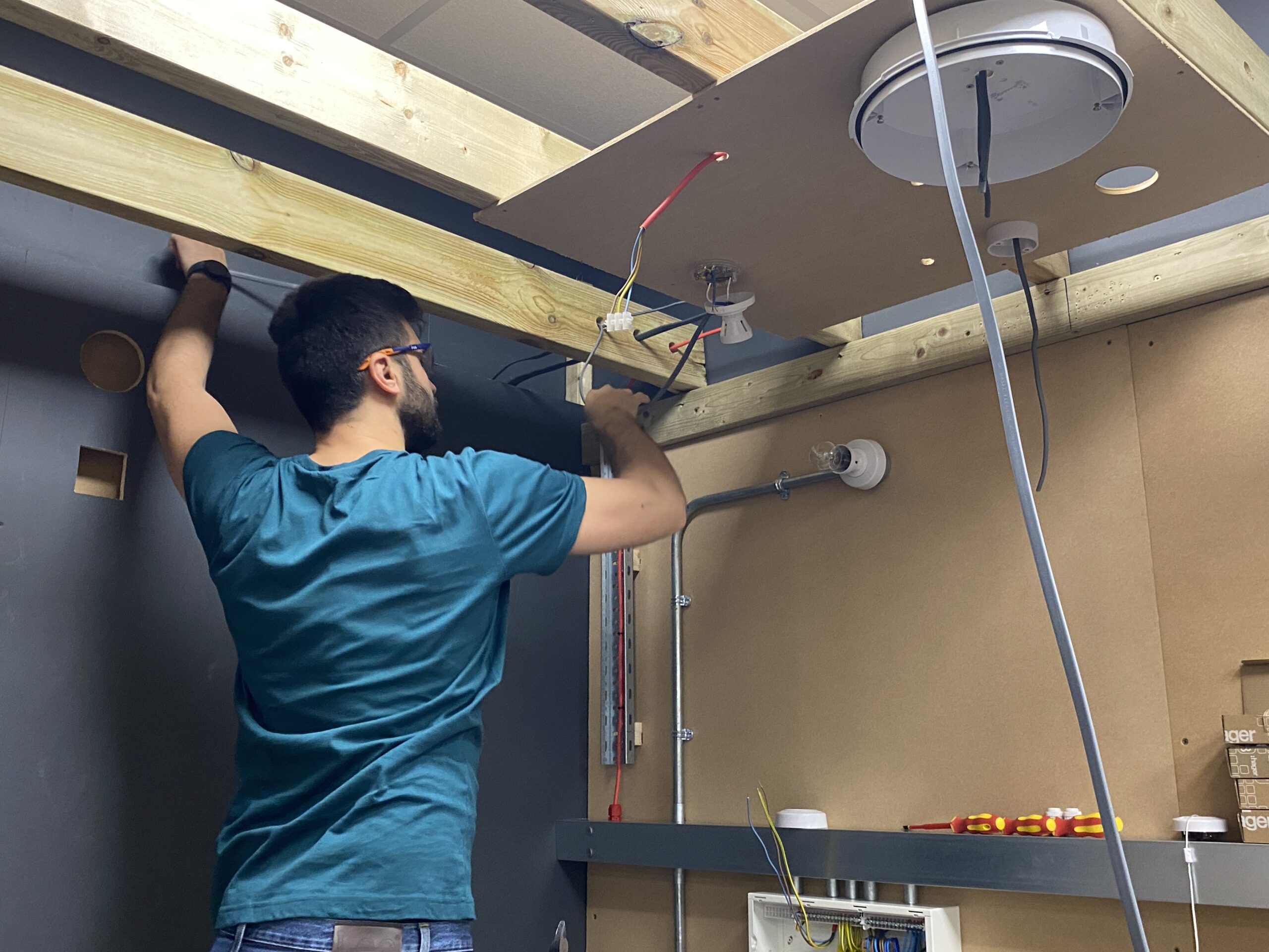 Logic4training student completing their electrical vocational course.