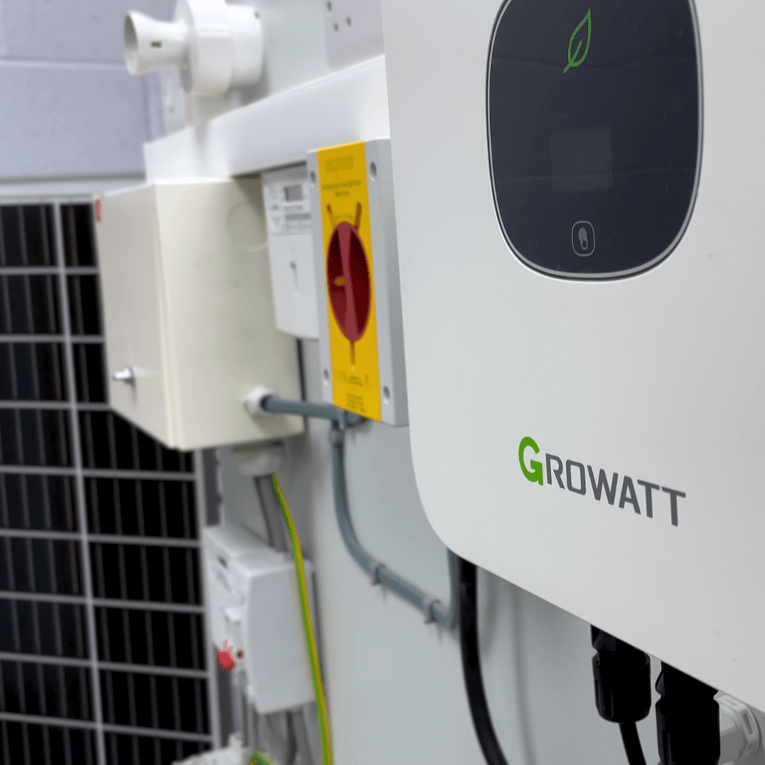 Components of a solar pv installation, like those that would be installed by MCS accredited installers