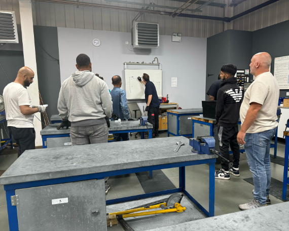 gas class learning in a workshop