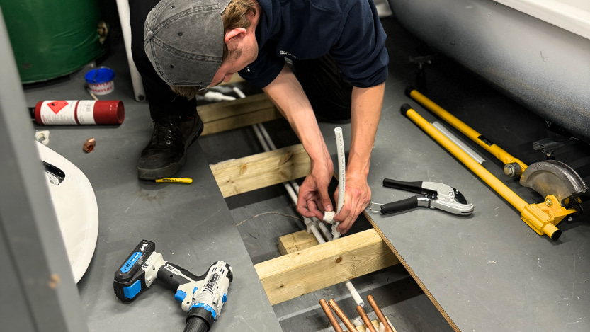 A Logic4training student carrying out part of their final practical assessment