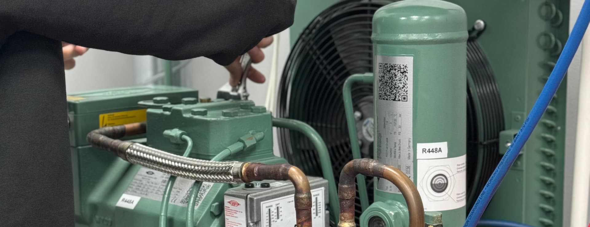 F-Gas student working on a unit