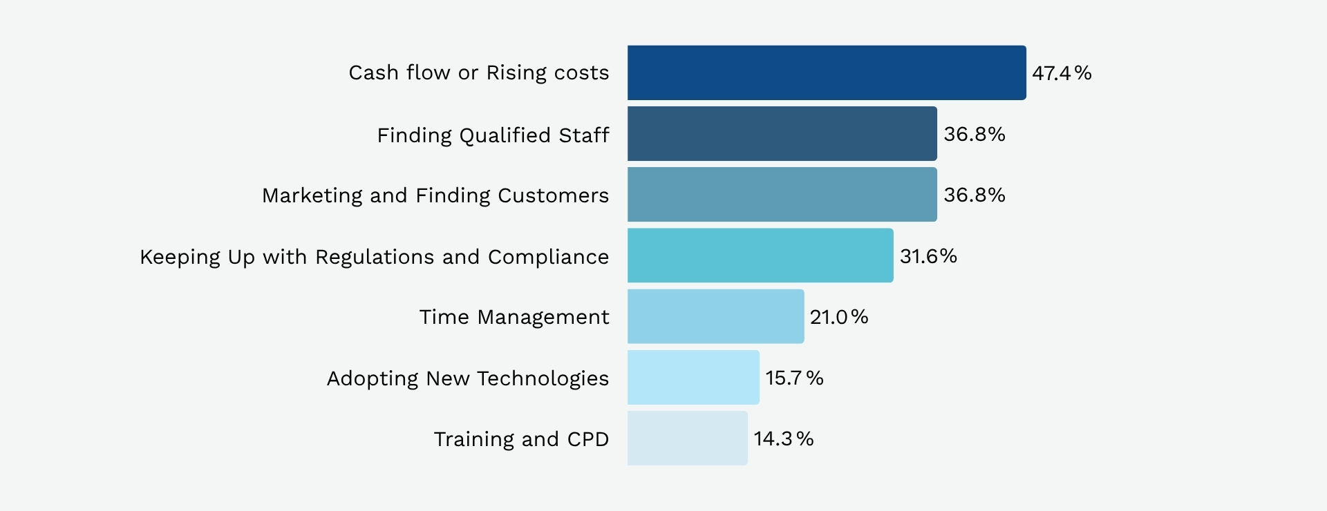 Respondents' Biggest Business Challenges Bar Chart
