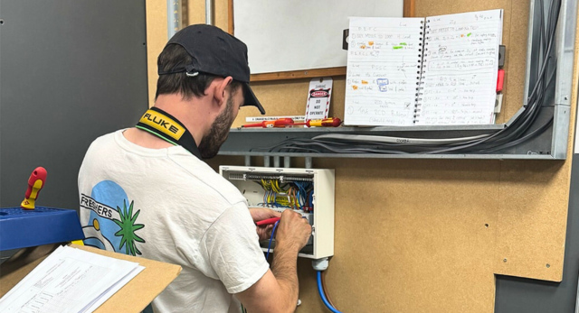 Logic4training candidate working to retrain as an electrician