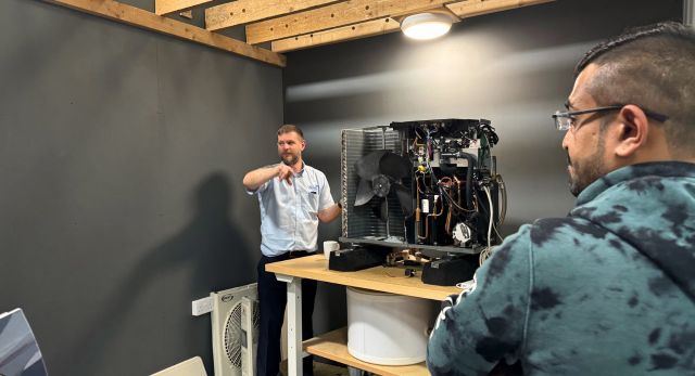 Logic4training trainer going through Logic4training's partnerships with Grant Uk and Alto Energy