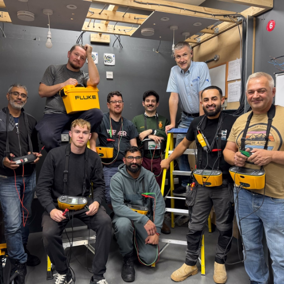 electrical class after completing their course