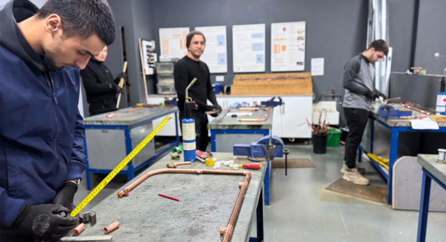 People retraining to become gas engineers