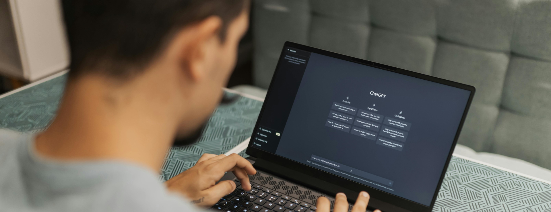 person using ChatGPT and wondering what jobs will AI replace