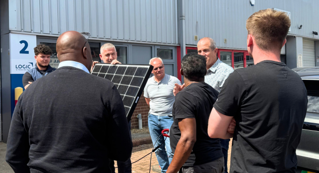 Logic4training level 3 solar pv class completing their solar pv qualification
