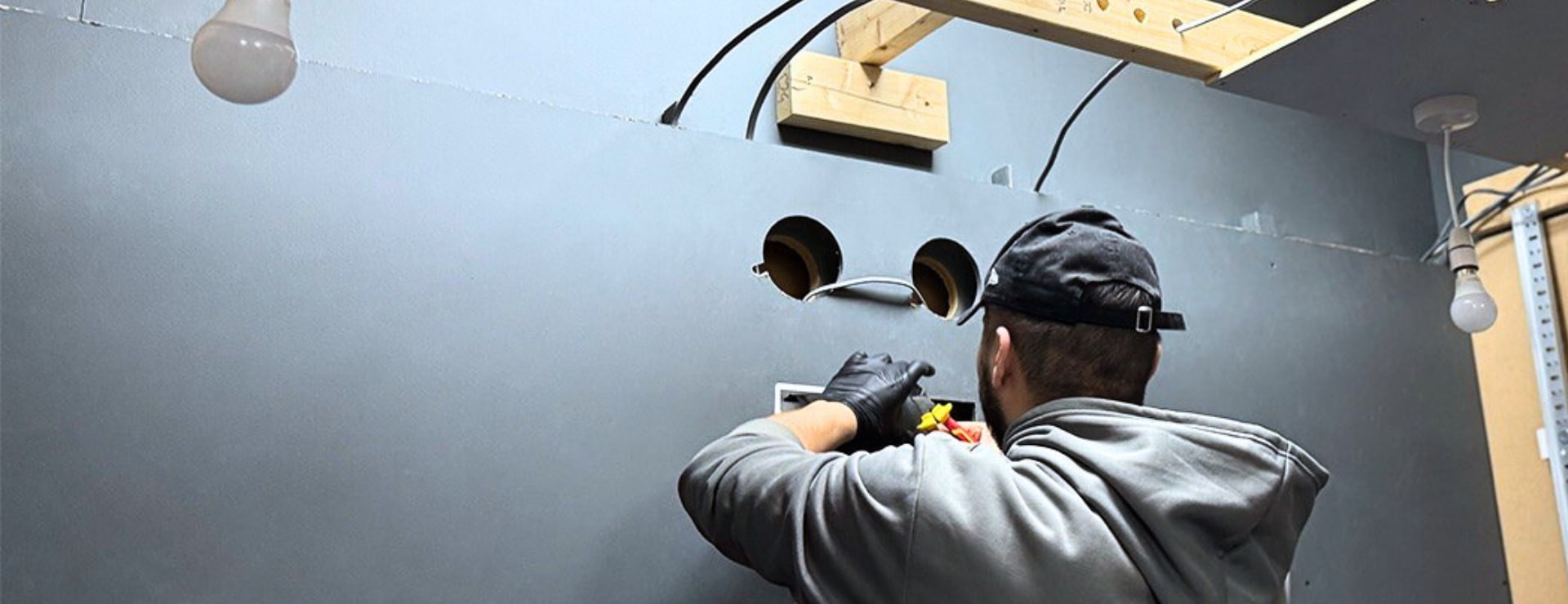 A Logic4training student carrying out their electrical training