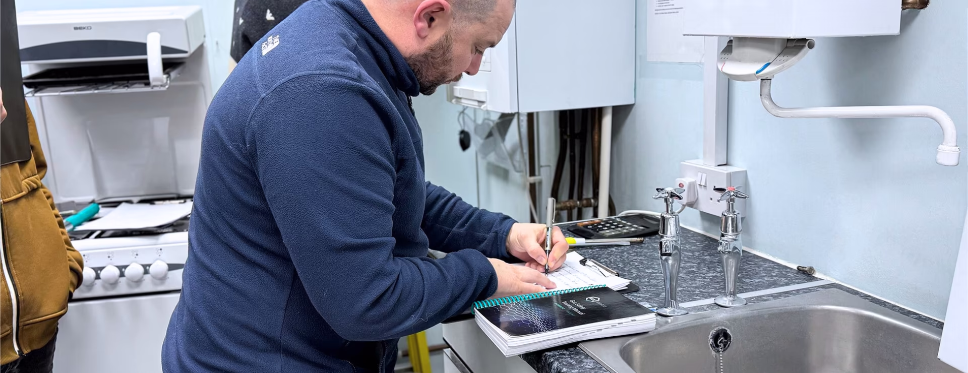 A Logic4training gas student completing his training and contributing to becoming an installer to implement the War Home Plan