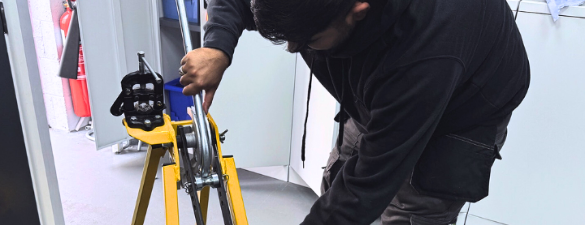 A Logic4training Level 3 electrical NVQ student carrying out work for their portfolio