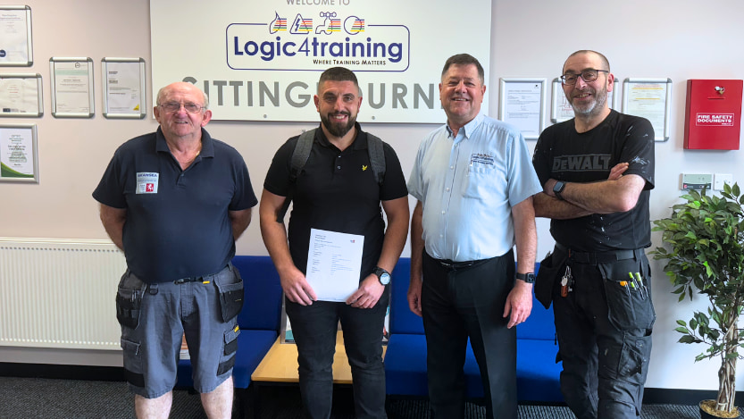 A Logic4training Level 3 Electrical NVQ after completing their portfolios