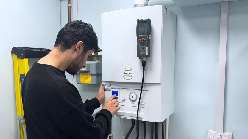 A Logic4training plumbing student that is upskilling into gas
