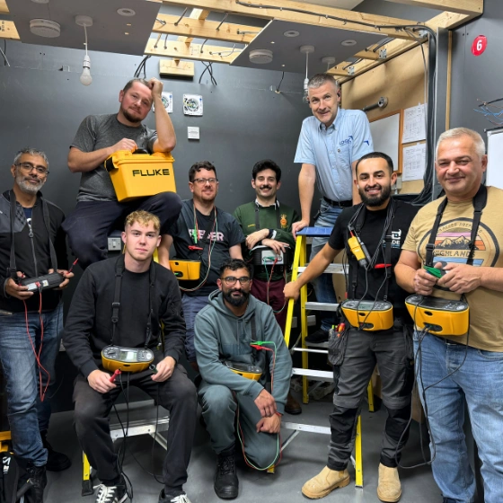 A Logic4training electrical class after they have finished their course
