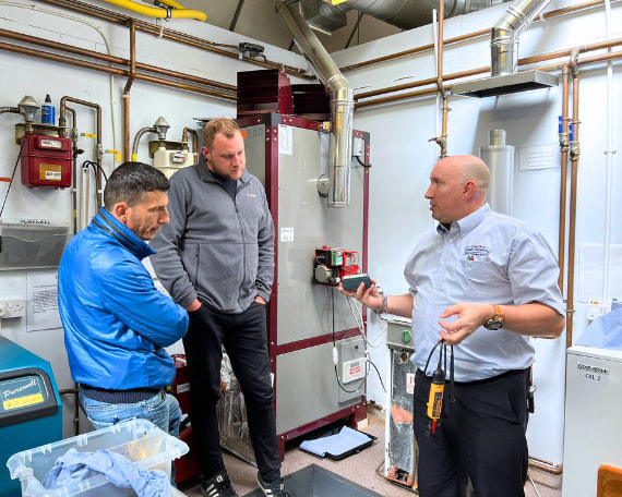 Oil qualifications - an oil trainer teaching their oil class