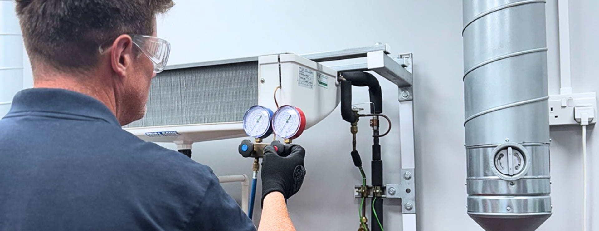 A Logic4training f-gas student completing their training