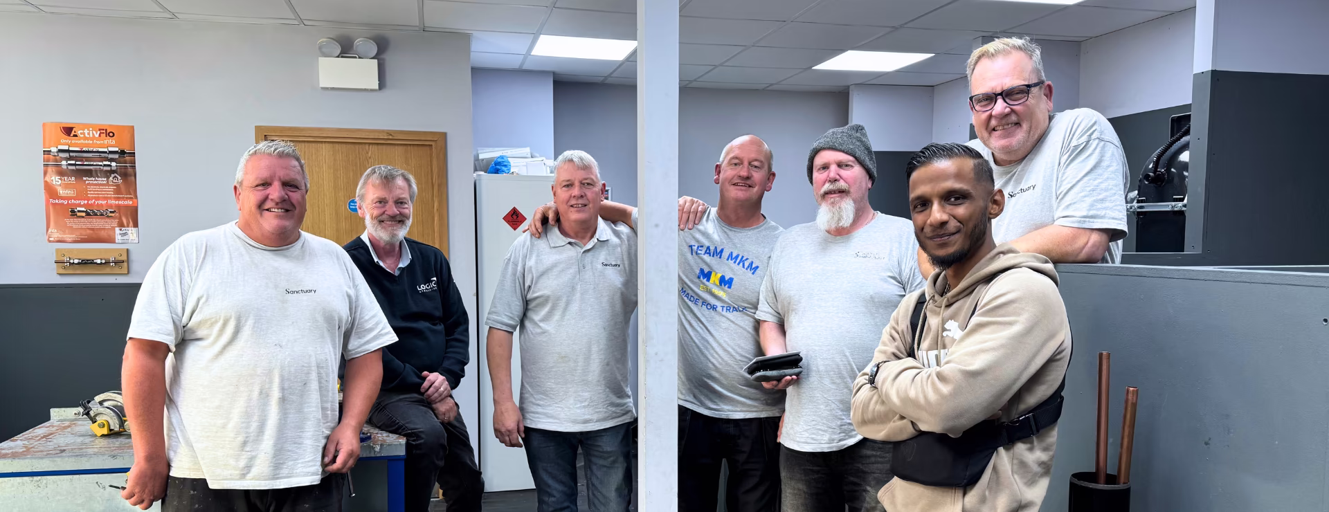 A Logic4training nvq level 2 plumbing class after completing their course