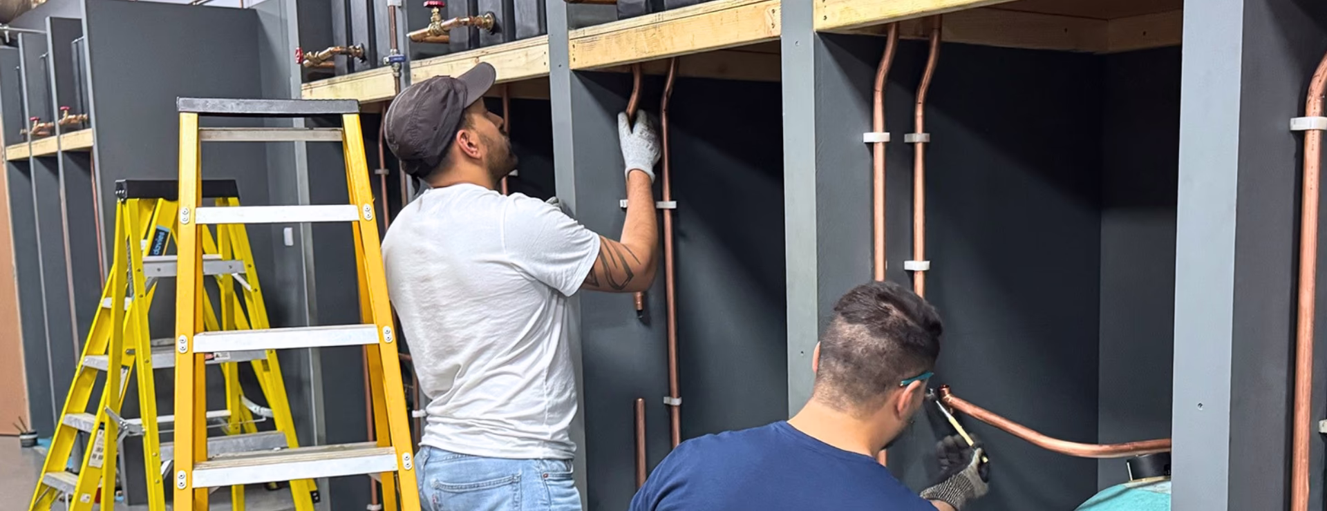 Logic4training plumbers completing their qualifications to be able to get more leads in the future