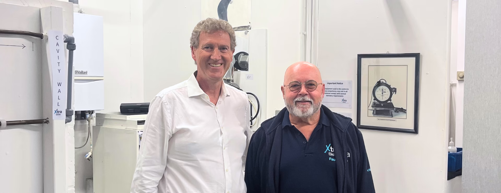 Mark and Paul together in one of Xtra Skills' gas workshop