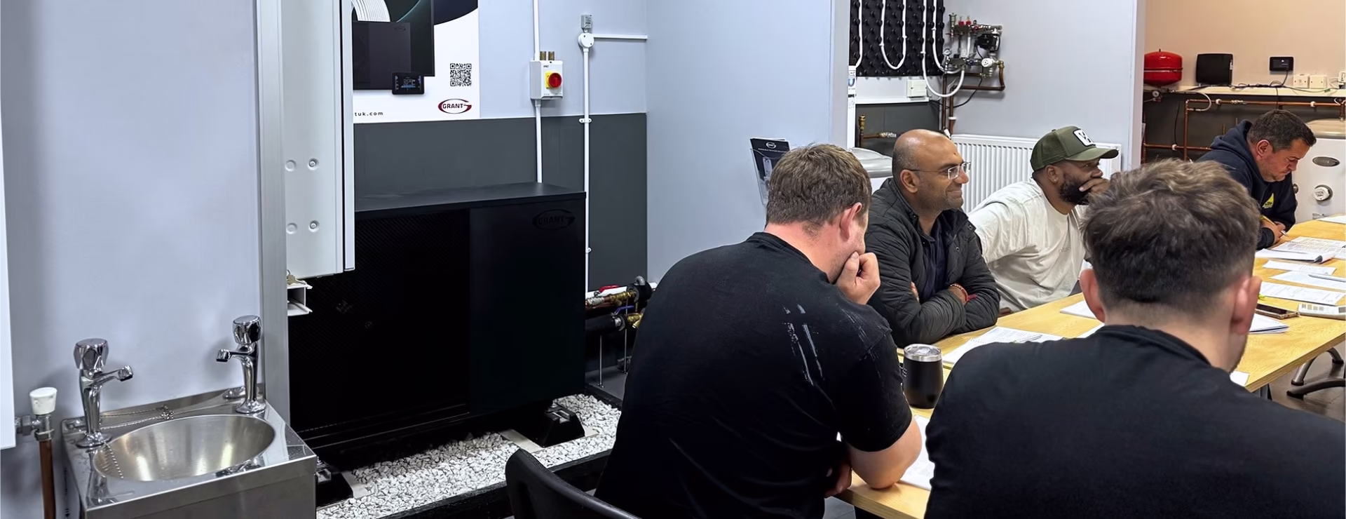 A heat pump class completing the theory element to the qualification